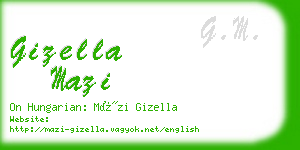 gizella mazi business card